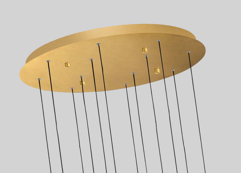 Metal Stick Shaped LED Pendant Simplicity Suspension Light Fixture for Spiral Stairs