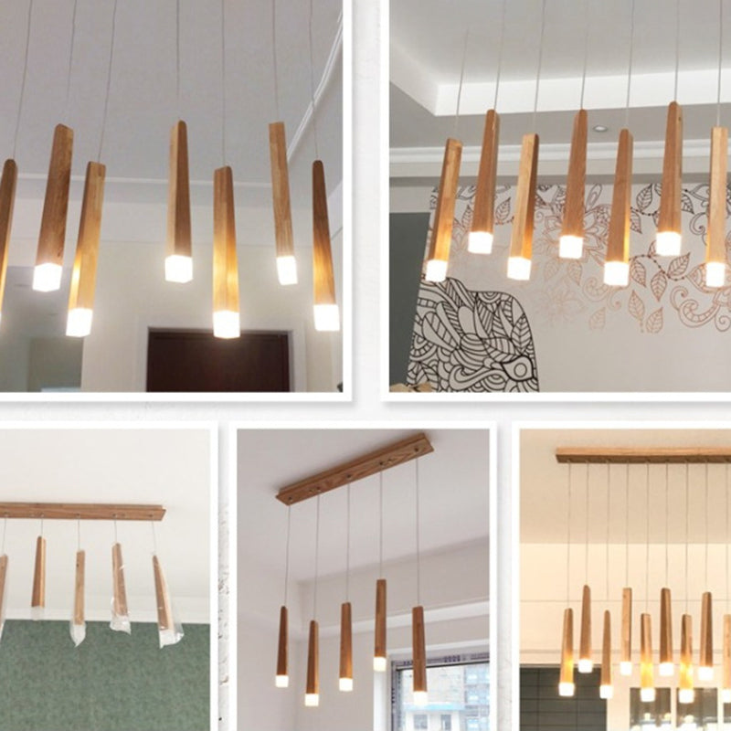 Holzstab mehrleichter Anhänger minimalistischer Acrylhängedecke für den Untersuchungsraum