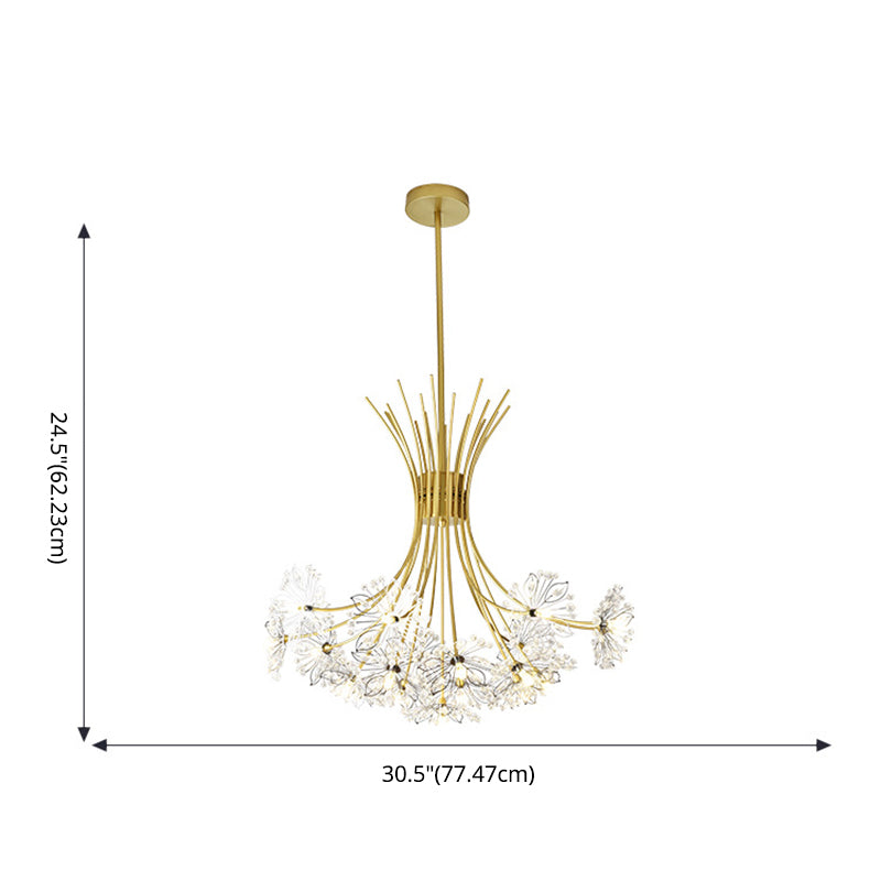 Zweige Anhänger Kronleuchter nordischer Luxusstil -Kristallhanglampe