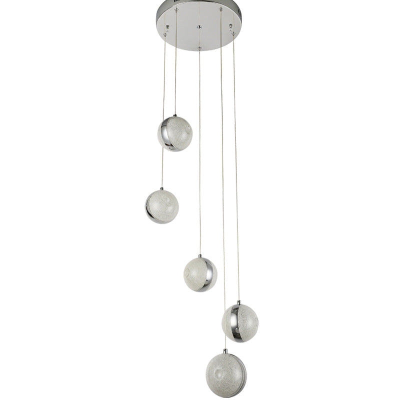 Chrome Finish Cluster Ball Pendant Minimalistisch Crystal LED Suspension Light voor het diner