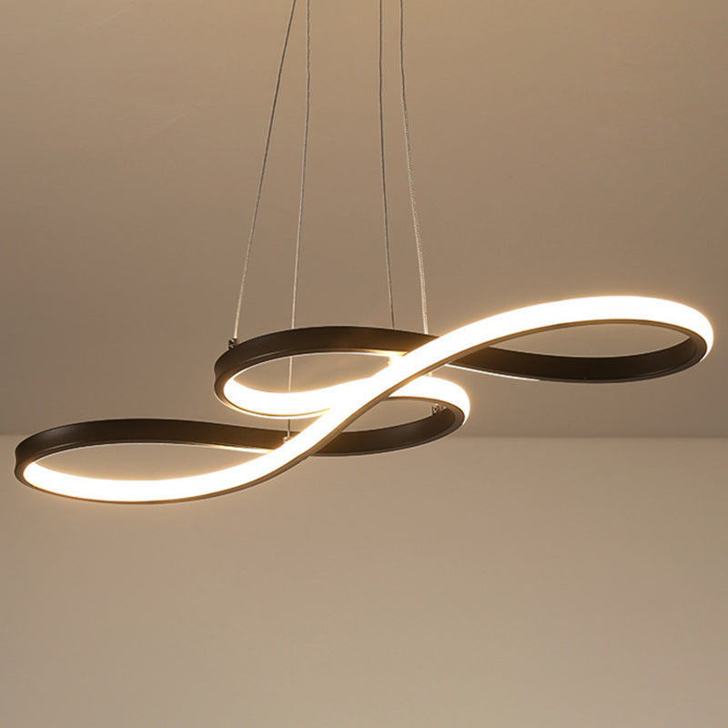 Modern Minimalist Twisting Twisting Lights Freedurs Alluminio Luce appesa