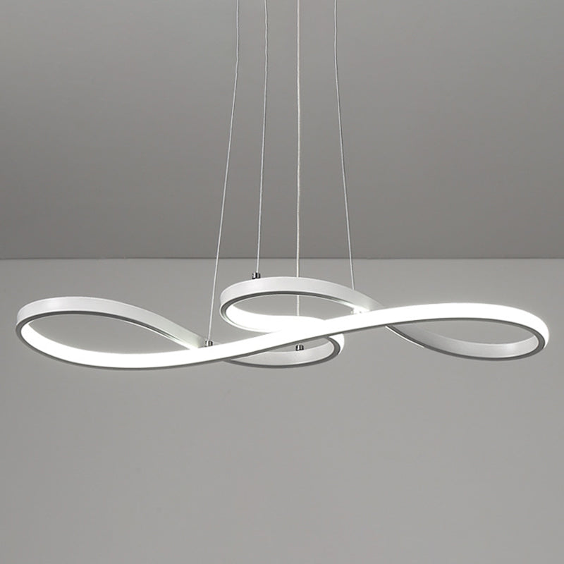 Modern Minimalist Twisting Twisting Lights Freedurs Alluminio Luce appesa
