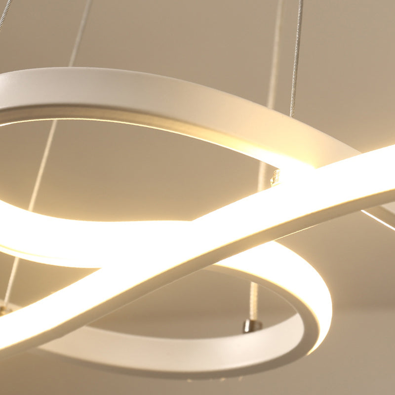 Modern Minimalist Twisting Twisting Lights Freedurs Alluminio Luce appesa