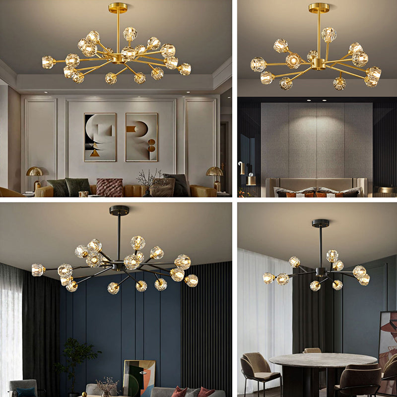 Luces de techo colgantes de rociado de estilo de lujo posmodernos