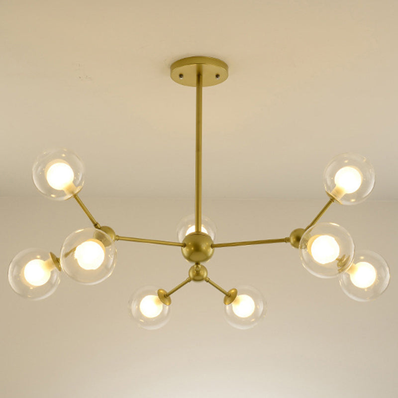 Radiale Kronleuchter leichte Einfachheit Glas Anhänger Beleuchtung für Wohnzimmer