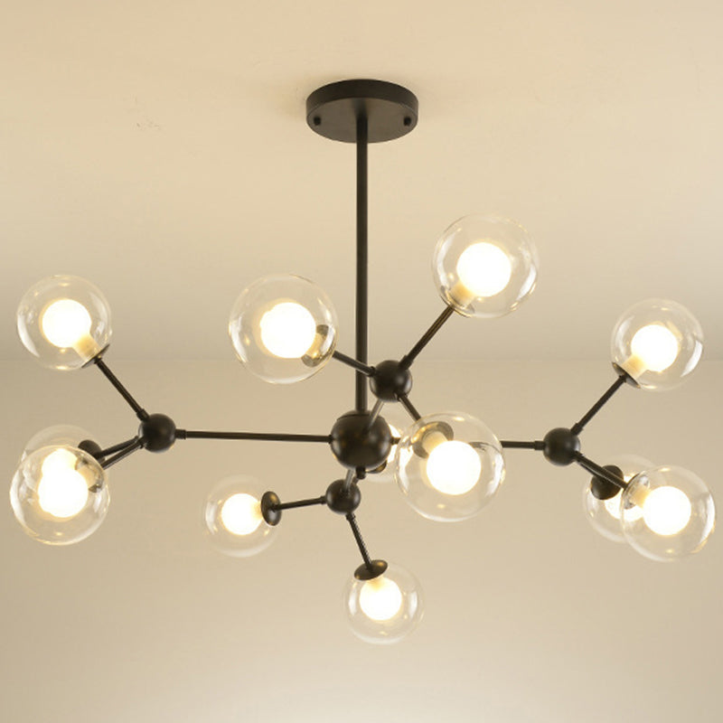 Radiale Kronleuchter leichte Einfachheit Glas Anhänger Beleuchtung für Wohnzimmer