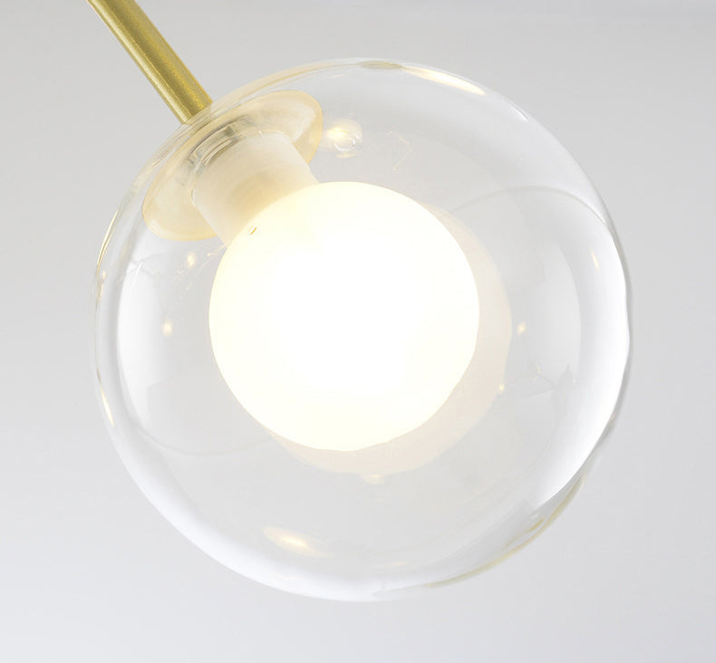 Radiale Kronleuchter leichte Einfachheit Glas Anhänger Beleuchtung für Wohnzimmer