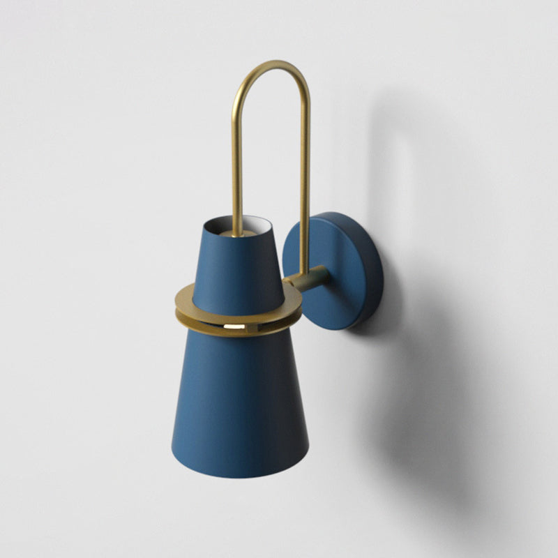 Metal Goose neck Wall Lighting Nordic Macron Bedroom bedside Wall Lamp Hotel Bedroom aisle Background