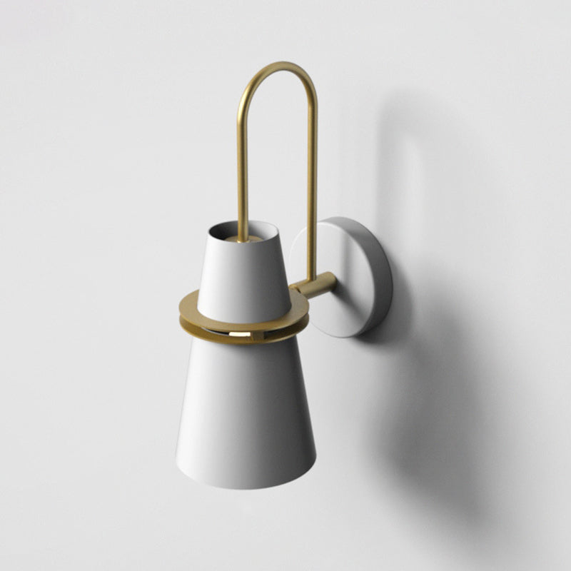 Metal Goose neck Wall Lighting Nordic Macron Bedroom bedside Wall Lamp Hotel Bedroom aisle Background