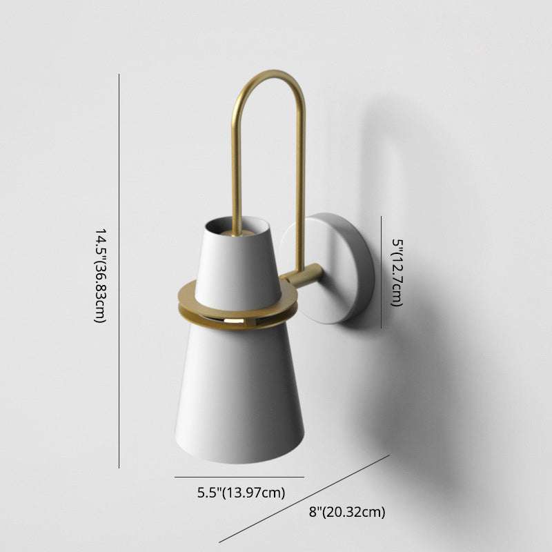 Metal Goose neck Wall Lighting Nordic Macron Bedroom bedside Wall Lamp Hotel Bedroom aisle Background