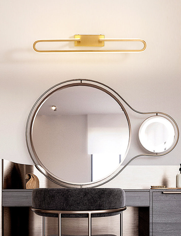 Postmodern Oval Ring Wall Mounted Lights Acrylic Flush Mount Wall Sconce for Bathroom