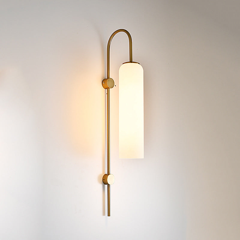 Mid Century Simplicity Wall Mounted Light Fixture Glass Wall Mount Light Fixture for Bedroom