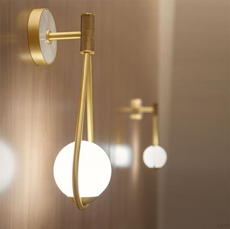 Modern Simplicity Droplet Wall Light Sconce Milk Glass Wall Light Fixtures for Bedroom