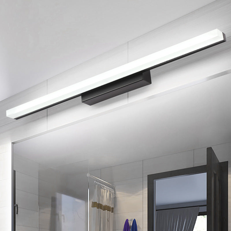 Lineare Waschtischspiegel -Licht moderner LED -Acrylleuchtenleuchte mit Edelstahlbasis