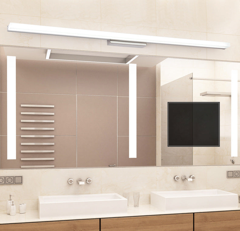 Linear Vanity Mirror Light Modern Style LED Acrylic Sconce Light Fixture with Stainless Steel Base