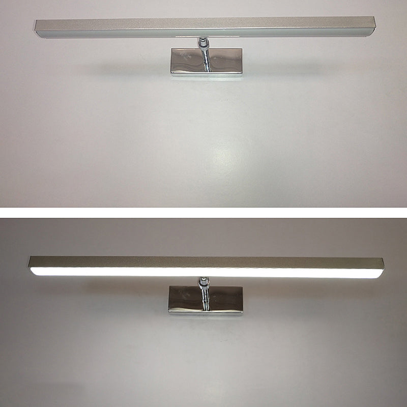 Arm Length Adjustable Minimalism LED Vanity Light Contemporary Style Stainless Steel Makeup Mirror Light with Acrylic Shade