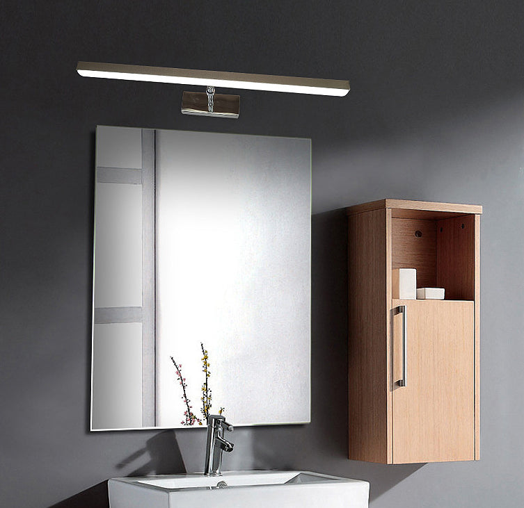 Arm Length Adjustable Minimalism LED Vanity Light Contemporary Style Stainless Steel Makeup Mirror Light with Acrylic Shade