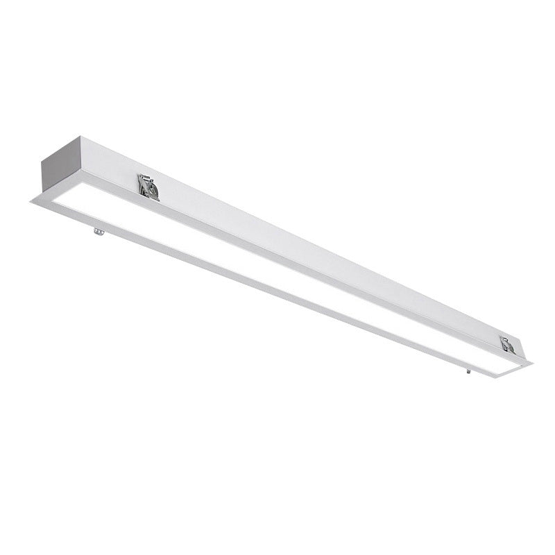 White Rectangular Flush Mount Recessed Lighting Minimalist LED Acrylic Ceiling Lamp for Office