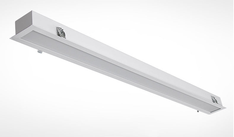 White Rectangular Flush Mount Recessed Lighting Minimalist LED Acrylic Ceiling Lamp for Office