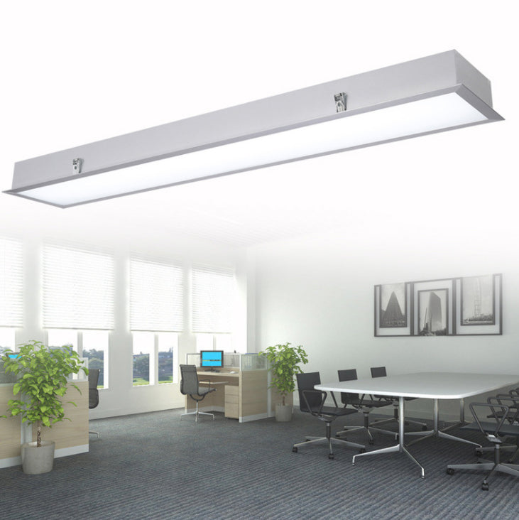 White Rectangular Flush Mount Recessed Lighting Minimalist LED Acrylic Ceiling Lamp for Office