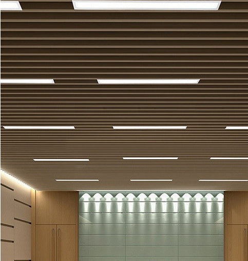 White Rectangular Flush Mount Recessed Lighting Minimalist LED Acrylic Ceiling Lamp for Office