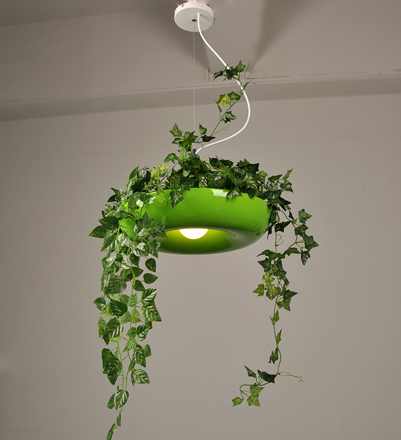 Industriële verfrissende planten hanglampen plafondlampen creatief een enkele licht hanglamp voor coffeeshop