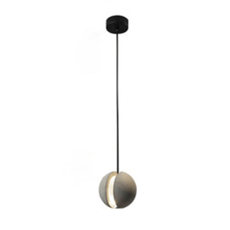 Creative LED Moon Hanging Light Fixtures Sphere Cement Hanging Lights for Indoor Decoration