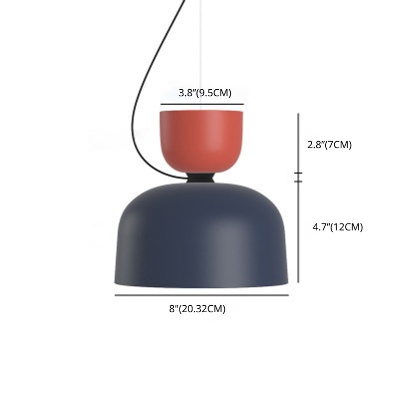 Shaded Hanging Light Fixture Nordic Style Metal Ceiling Pendant Light for Dinning Room