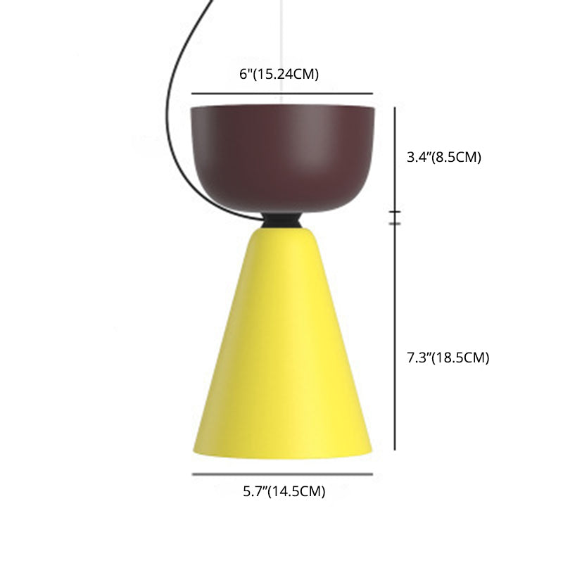 Shaded Hanging Light Fixture Nordic Style Metal Ceiling Pendant Light for Dinning Room