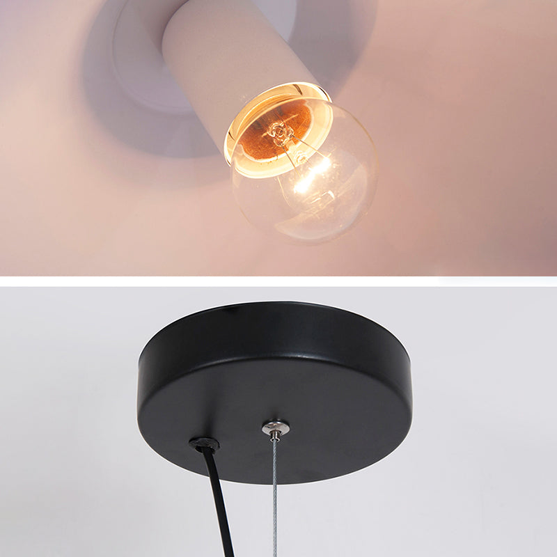 Shaded Hanging Light Fixture Nordic Style Metal Ceiling Pendant Light for Dinning Room