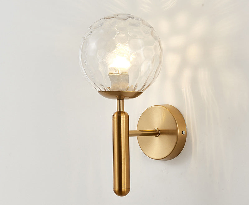 Postmoderne Einfachheit Gang dekorative Glaswandlampe Eisenfarbe Innenwandlicht