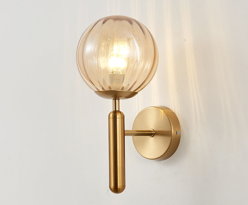 Postmoderne Einfachheit Gang dekorative Glaswandlampe Eisenfarbe Innenwandlicht