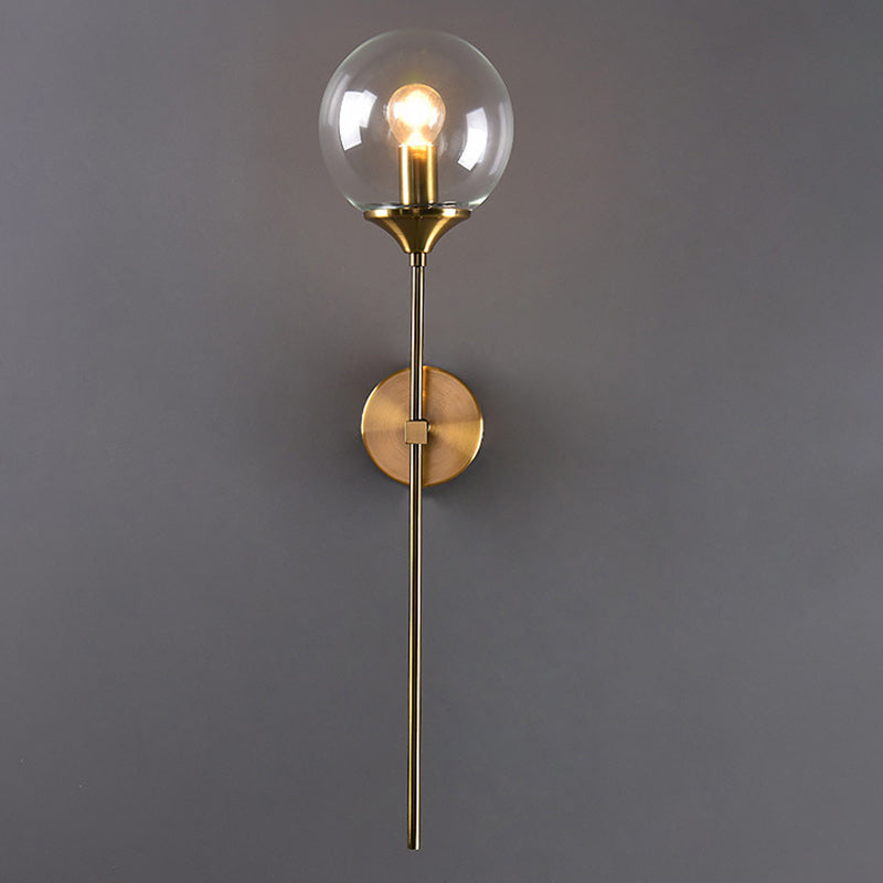 Retro -Nachtwandlampe Langarm Dekorative Glasball Innenwandbeleuchtung