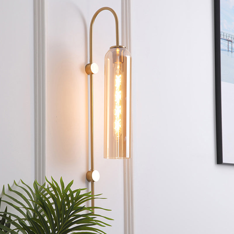 Contemporary Tubular Wall Lights 1 Bulb Living Room Sconce Light Fixture