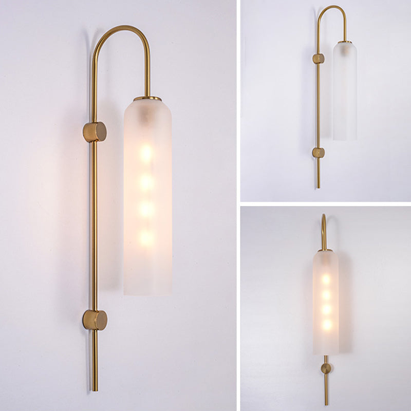 Contemporary Tubular Wall Lights 1 Bulb Living Room Sconce Light Fixture