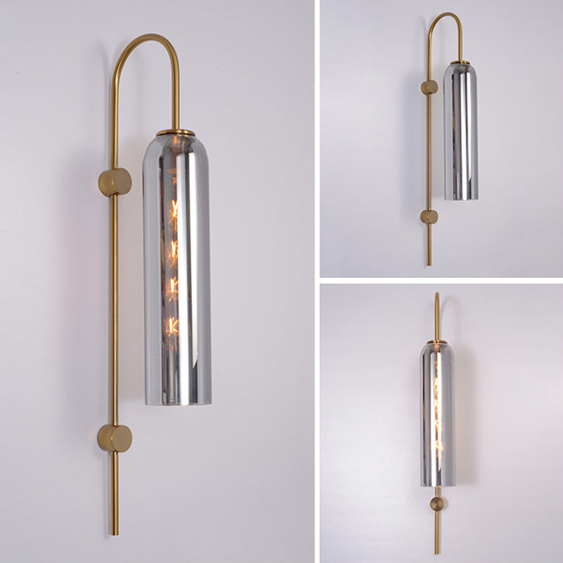 Contemporary Tubular Wall Lights 1 Bulb Living Room Sconce Light Fixture