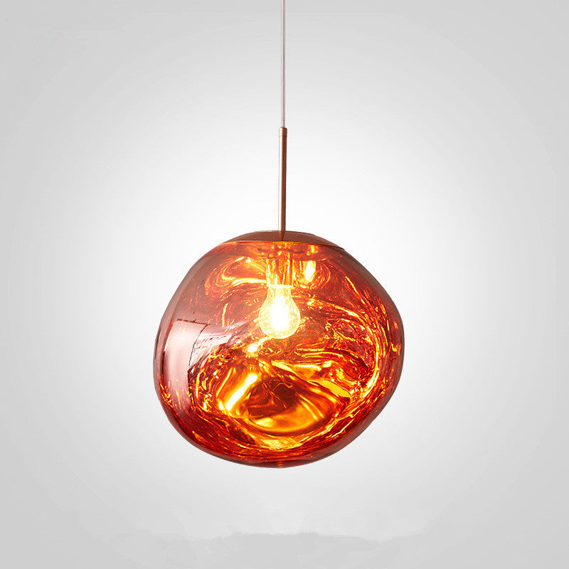 Irregular Electroplated Lava Glass Pendant Light 1 Lights Minimalist Post-modern Lighting Fixture for Restaurant Bar