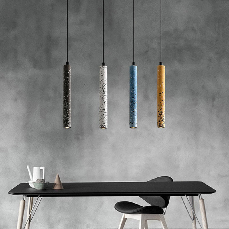 Trapezoid Stick Pendant Lighting Nordic 1 Bulb Down Light Fixture over Dining Table