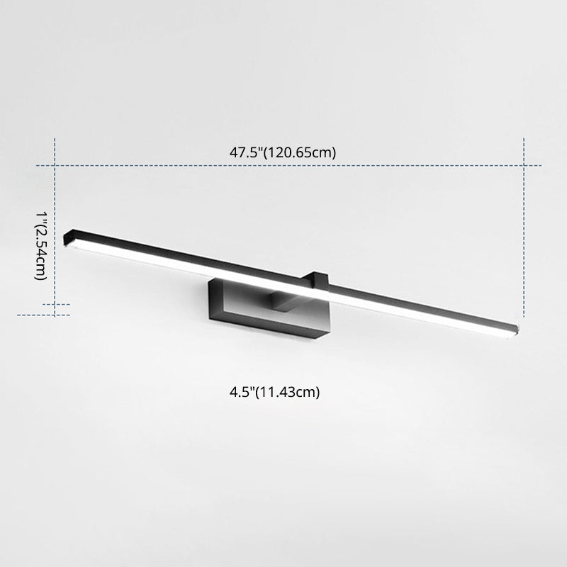 Simplicidad moderna Luces de apliques de pared lineal iluminación metálica de pared para baño