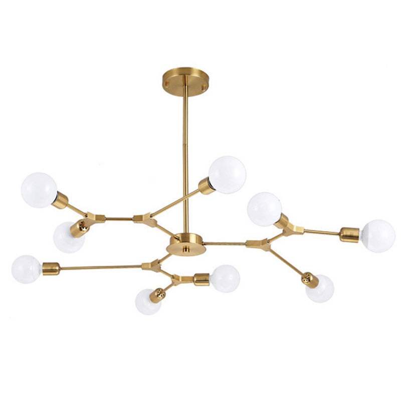 Nordic Minimalist Chandelier Light Multi Lights Branches Arbre Branches Éclairage Bulbe Pendant pour la salle à manger de chambre