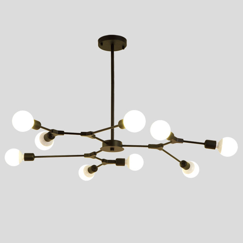 Nordisch minimalistischer Stil Kronleuchter Licht Multi -Lichter Bäste Offenen Glühbirnen -Beleuchtung Anhänger für Schlafzimmer Esszimmer