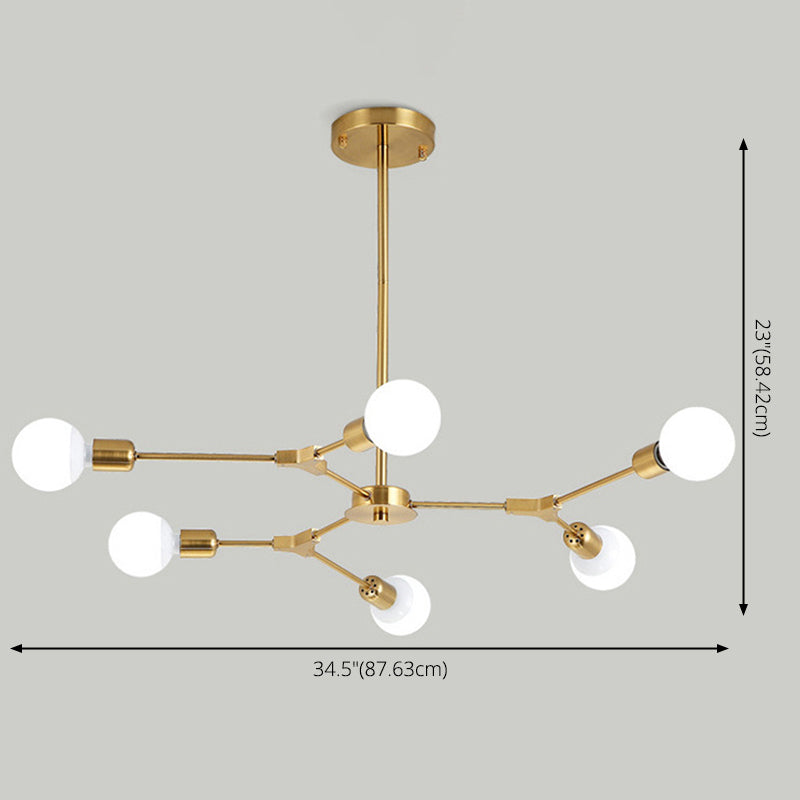 Ramas de árbol de árboles de múltiples luces múltiples luces de lámpara de estilo minimalista nórdico