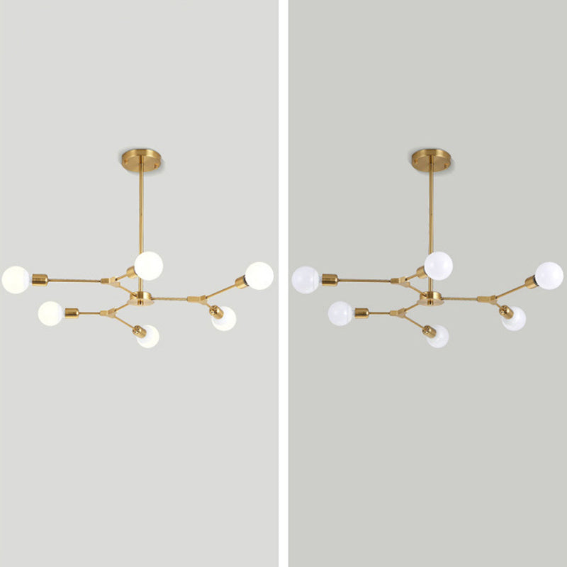 Stile minimalista Nordico Lampaggio Light Multi Lights Branhi Apri Lulb Illuminazione Ciondolo per sala da pranzo camera da letto