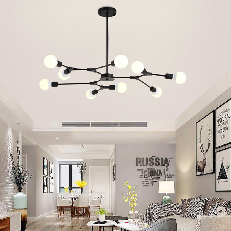 Noordse minimalistische stijl kroonluchter licht multi -lichten boomtakken open lampverlichting hanger voor slaapkamer eetkamer