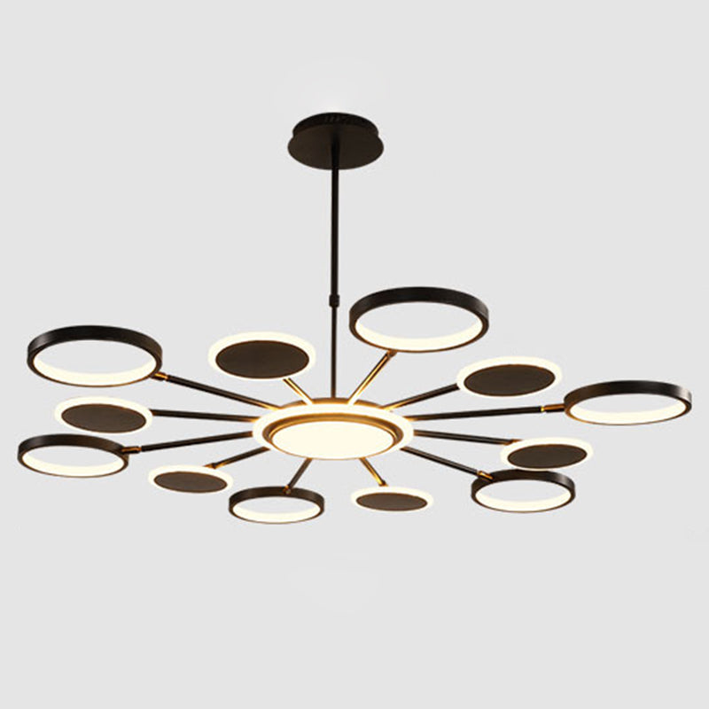 Kit di luce del cerchio di lampada a LEDELIE LED MODERNISTA con tonalità metallica