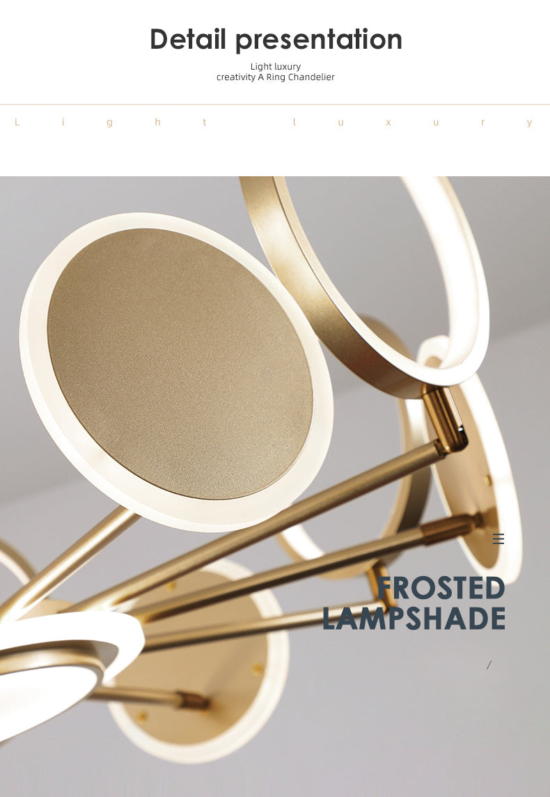 Kit di luce del cerchio di lampada a LEDELIE LED MODERNISTA con tonalità metallica