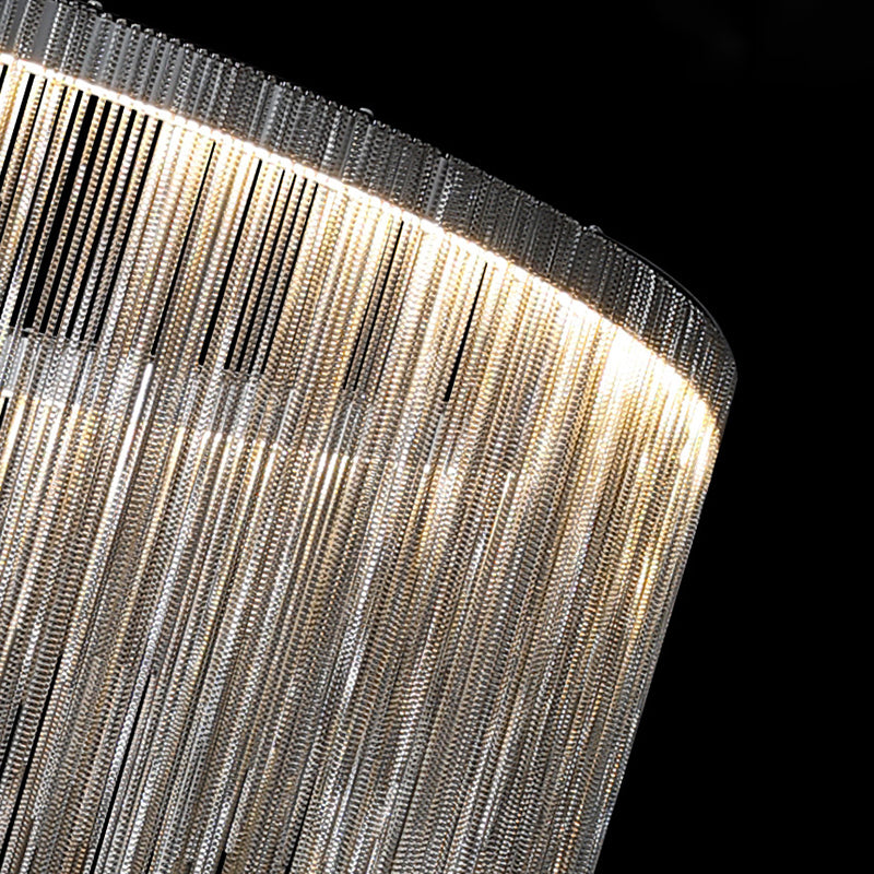 Accesorio de iluminación de araña circular blanca metal nórdico colgante de iluminación