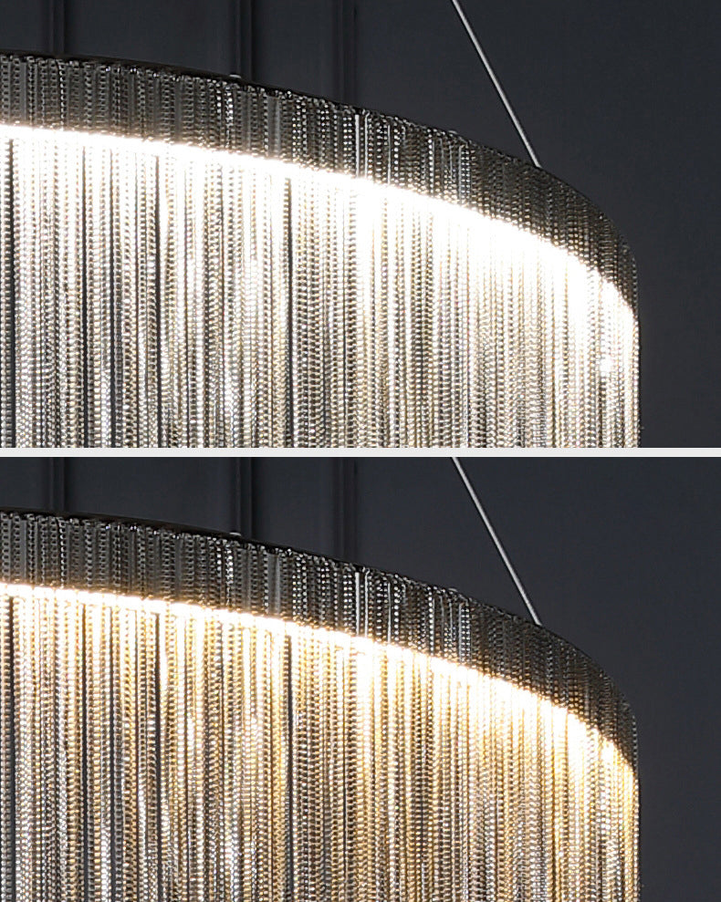 Accesorio de iluminación de araña circular blanca metal nórdico colgante de iluminación