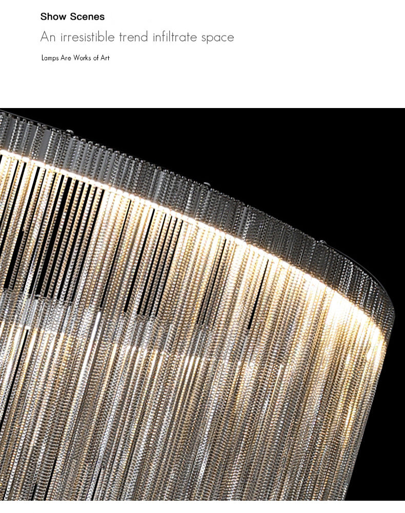 Accesorio de iluminación de araña circular blanca metal nórdico colgante de iluminación