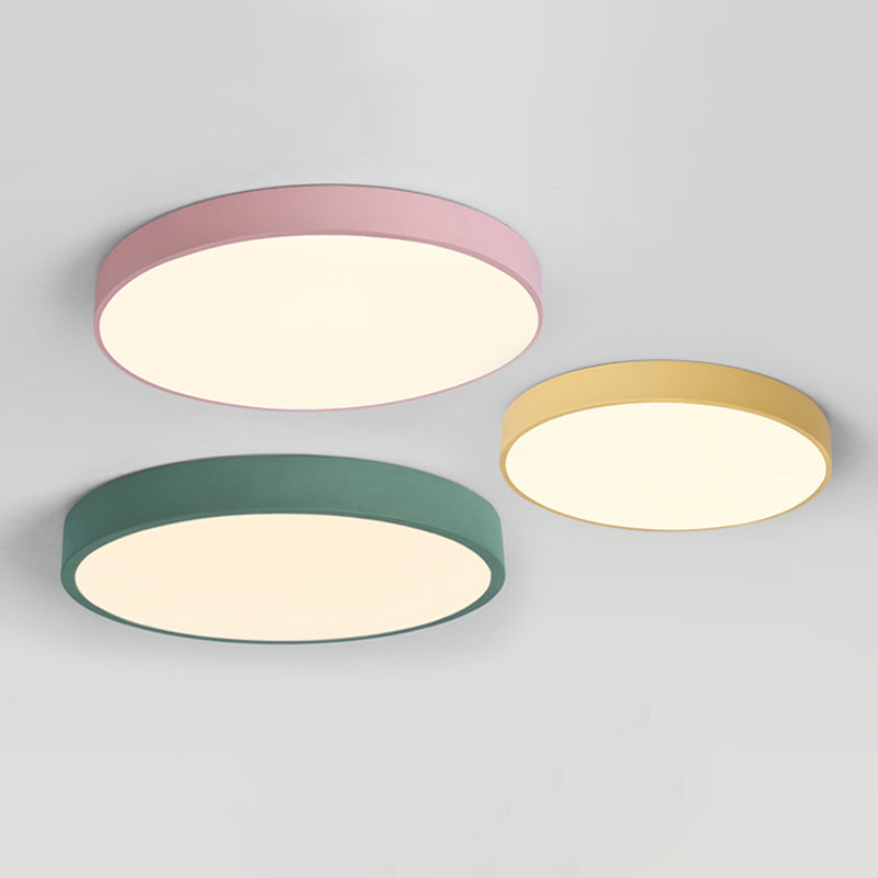 Round Flush Ceiling Light Fixture Modern Acrylic Single Light Flush Light